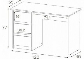 Стол письменный Идена в Покачах - pokachi.mebel24.online | фото 4
