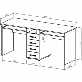 Стол письменный Остин в Покачах - pokachi.mebel24.online | фото 3