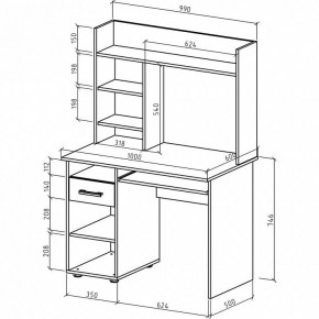 Стол письменный Остин в Покачах - pokachi.mebel24.online | фото 3