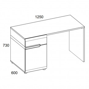 Стол письменный /TYP 80, LINATE ,цвет белый/сонома трюфель в Покачах - pokachi.mebel24.online | фото 3