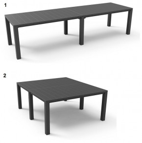 Стол раскладной Джули (Julie Double table 2 configurations) Графит в Покачах - pokachi.mebel24.online | фото