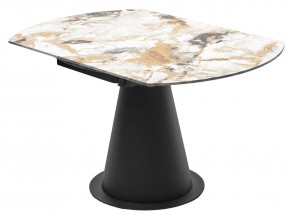 Стол TERAMO 135 GLOSS GRAND JADE SOLID CERAMIC, керамика, поворотн.механизм / Черный каркас, ®DISAUR в Покачах - pokachi.mebel24.online | фото 11