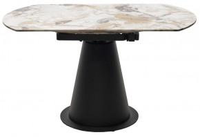 Стол TERAMO 135 GLOSS GRAND JADE SOLID CERAMIC, керамика, поворотн.механизм / Черный каркас, ®DISAUR в Покачах - pokachi.mebel24.online | фото 16