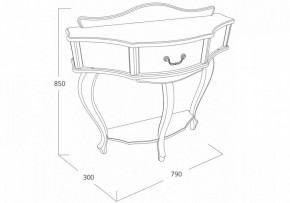 Стол туалетный Джульетта в Покачах - pokachi.mebel24.online | фото 2