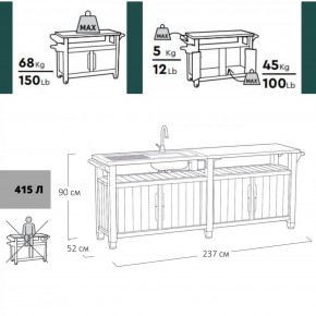 Столик для барбекю 415 Л (Unity Chef 415 L) графит в Покачах - pokachi.mebel24.online | фото 2