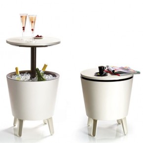 Столик-холодильник COOL BAR крем-шоколад в Покачах - pokachi.mebel24.online | фото 1