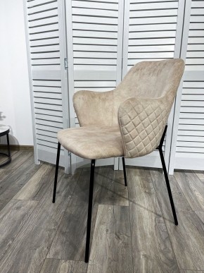 Стул AMARETTO VBP206 античный светло-бежевый, велюр без пальчикового эффекта /черный каркас, М-City в Покачах - pokachi.mebel24.online | фото 7