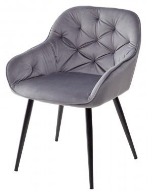 Стул BREEZE BLUVEL-14 GREY, велюр / черный каркас М-City в Покачах - pokachi.mebel24.online | фото 1