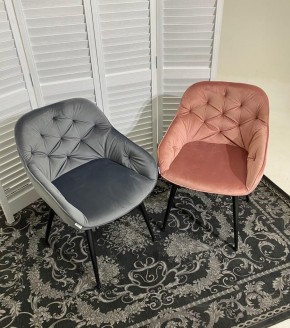 Стул BREEZE BLUVEL-14 GREY, велюр / черный каркас М-City в Покачах - pokachi.mebel24.online | фото 3