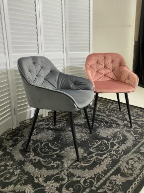 Стул BREEZE BLUVEL-14 GREY, велюр / черный каркас М-City в Покачах - pokachi.mebel24.online | фото 4