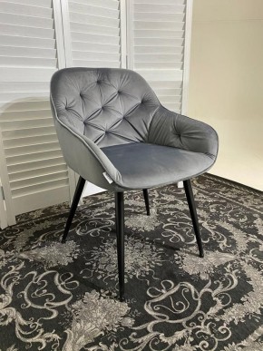 Стул BREEZE BLUVEL-14 GREY, велюр / черный каркас М-City в Покачах - pokachi.mebel24.online | фото 6
