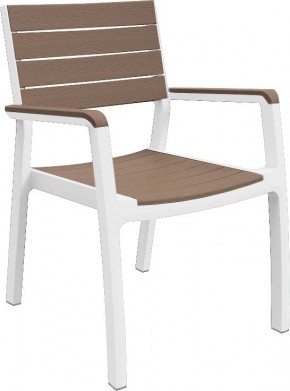 Стул c подлокотниками Гармония (Harmony armchair) белый-капучино в Покачах - pokachi.mebel24.online | фото 2
