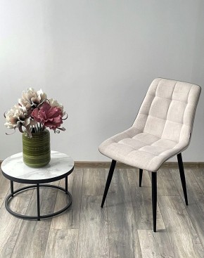 Стул CHIC HE622-01/ HE622-05 топленое молоко, ткань/ черный каркас М-City в Покачах - pokachi.mebel24.online | фото 3