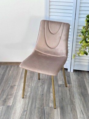 Стул ELLI BLUVEL-40 Бежевый, велюр / золотой каркас М-City в Покачах - pokachi.mebel24.online | фото 3