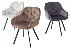 Стул GALE 360 град. поворот. BLUVEL-03 LIGHT GREY, велюр/ черный каркас, М-City в Покачах - pokachi.mebel24.online | фото 2