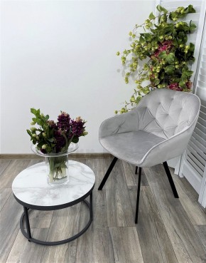 Стул GALE 360 град. поворот. BLUVEL-03 LIGHT GREY, велюр/ черный каркас, М-City в Покачах - pokachi.mebel24.online | фото 6
