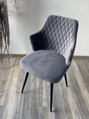 Стул HERMAN 360 град. СЕРЫЙ #27, велюр / черный каркас М-City в Покачах - pokachi.mebel24.online | фото 2