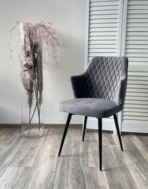 Стул HERMAN 360 град. СЕРЫЙ #27, велюр / черный каркас М-City в Покачах - pokachi.mebel24.online | фото 3