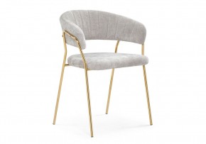 Стул на металлокаркасе Kamelia 1 light gray fabric / gold в Покачах - pokachi.mebel24.online | фото 1