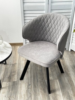 Стул SKAT 360 град. поворот. B22 Серый, велюр / черный каркас, М-City в Покачах - pokachi.mebel24.online | фото 3