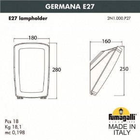 Светильник на штанге Fumagalli Germana 2N1.000.000.AYF1R в Покачах - pokachi.mebel24.online | фото 3
