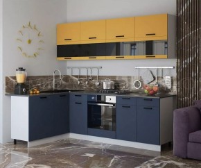 ТЕХНО Кухонный гарнитур угловой 2,4х1,6 м Компоновка №4 в Покачах - pokachi.mebel24.online | фото 3