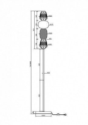 Торшер Maytoni Pattern MOD267FL-L32CH3K в Покачах - pokachi.mebel24.online | фото 2