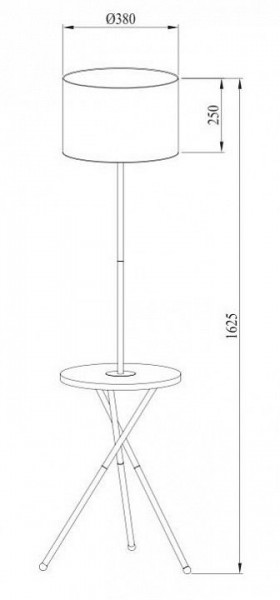 Торшер с полкой Arte Lamp Combo A2070PN-1BK в Покачах - pokachi.mebel24.online | фото 2