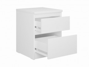 Тумба КАСТОР малая с двумя ящиками, цвет белый в Покачах - pokachi.mebel24.online | фото 2