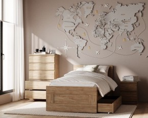 Тумба КАСТОР малая с двумя ящиками, цвет Дуб Сонома в Покачах - pokachi.mebel24.online | фото 3