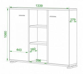 Тумба комбинированная Домино нельсон ПУ-60-3 в Покачах - pokachi.mebel24.online | фото 2