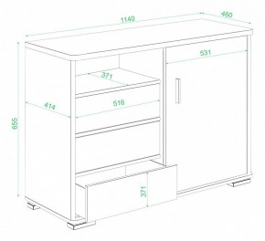 Тумба комбинированная Домино нельсон ТБ-45 НБЕ в Покачах - pokachi.mebel24.online | фото 3