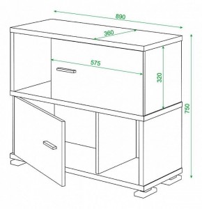 Тумба комбинированная Домино СБ-30/2 в Покачах - pokachi.mebel24.online | фото 3