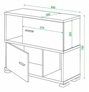 Тумба комбинированная Домино СБ-30/2 в Покачах - pokachi.mebel24.online | фото 3