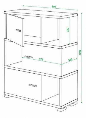 Тумба комбинированная Домино СБ-30/3 в Покачах - pokachi.mebel24.online | фото 3