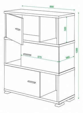 Тумба комбинированная Домино СБ-30/3 в Покачах - pokachi.mebel24.online | фото 2