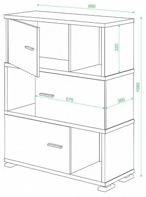 Тумба комбинированная Домино СБ-30/3 в Покачах - pokachi.mebel24.online | фото 2