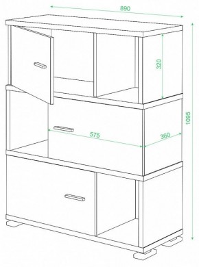 Тумба комбинированная Домино СБ-30/3 в Покачах - pokachi.mebel24.online | фото 2