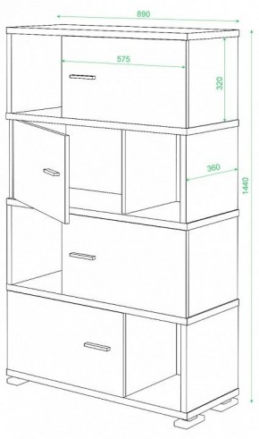 Тумба комбинированная Домино СБ-30/4 в Покачах - pokachi.mebel24.online | фото 3