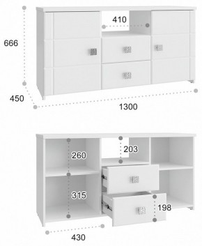 Тумба комбинированная Изабель ИЗ-53К в Покачах - pokachi.mebel24.online | фото 3