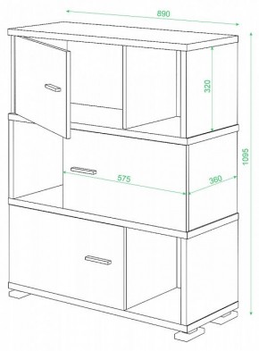 Тумба комбинированная СБ-30/3 в Покачах - pokachi.mebel24.online | фото 2