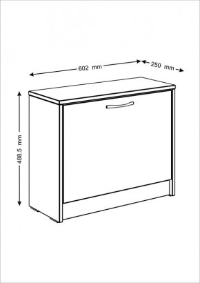 Тумба ОРИОН с одной полкой для обуви, цвет Дуб Венге в Покачах - pokachi.mebel24.online | фото 2