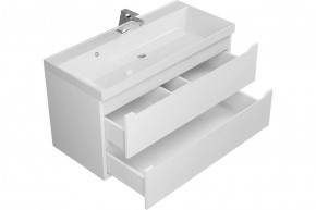 Тумба под раковину Uperwood Tanos 100 см, подвесная, белая матовая в Покачах - pokachi.mebel24.online | фото 2