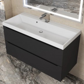Тумба под раковину Uperwood Tanos 100 см, подвесная, черная матовая в Покачах - pokachi.mebel24.online | фото