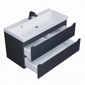 Тумба под раковину Uperwood Tanos 100 см, подвесная, черная матовая в Покачах - pokachi.mebel24.online | фото 2