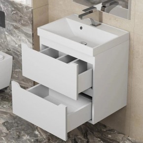Тумба под раковину Uperwood Tanos 50 см, подвесная, белая матовая в Покачах - pokachi.mebel24.online | фото 3