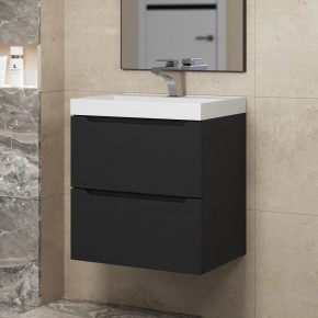 Тумба под раковину Uperwood Tanos 50 см, подвесная, черная матовая в Покачах - pokachi.mebel24.online | фото
