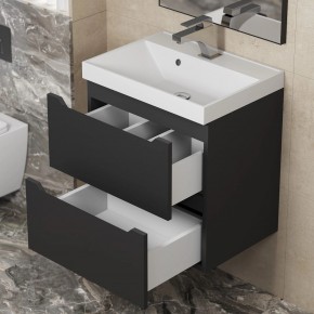 Тумба под раковину Uperwood Tanos 50 см, подвесная, черная матовая в Покачах - pokachi.mebel24.online | фото 2