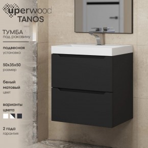 Тумба под раковину Uperwood Tanos 50 см, подвесная, черная матовая в Покачах - pokachi.mebel24.online | фото 4