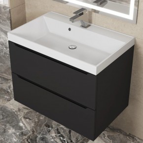 Тумба под раковину Uperwood Tanos 70 см, подвесная, черная матовая в Покачах - pokachi.mebel24.online | фото